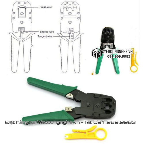 Kìm cắt dây mạng LAN, kềm bấm đầu dây cáp RJ45