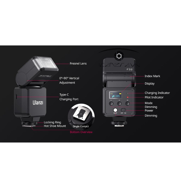 Đèn flash máy ảnh Ulanzi F32