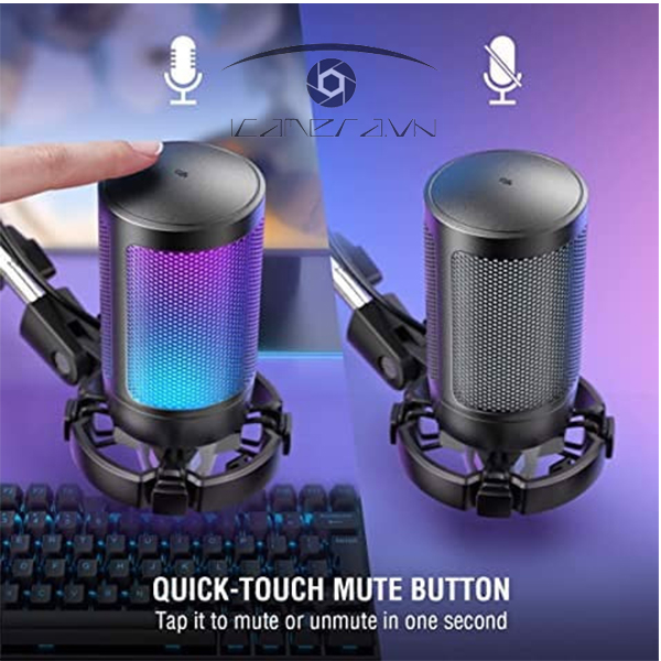 Fifine A6T có hiệu ứng đèn RGB - Micro AMPLIGAME USB