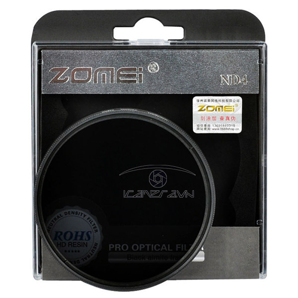 FILTER 77MM ND4 CHO ỐNG KÍNH MÁY ẢNH GIÁ RẺ ZOMEI