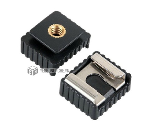 Gá đổi đế đèn Flash Hot shoe mount to ¼ inch adapter
