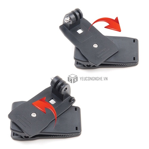 Gá kẹp Camera Gopro Hero, SJCAM lên thành bàn, dây đeo balo Gopro Clip