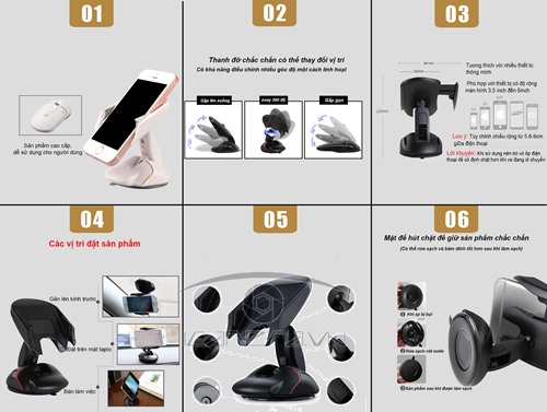 Giá đỡ điện thoại hình chuột máy tính cao cấp