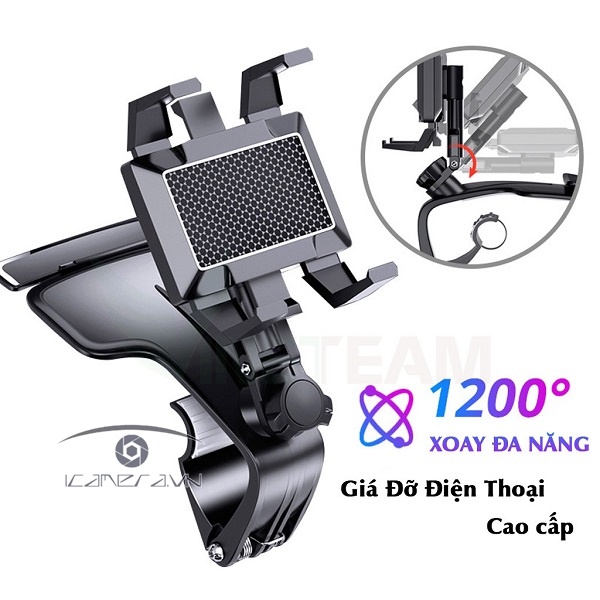 Giá đỡ điện thoại ô tô YB20-9 kẹp trên xe hơi xoay 360 độ chống rung