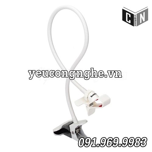 Giá đỡ điện thoại kẹp trên bàn, thành giường (thân sắt 70cm, chân phủ sơn)