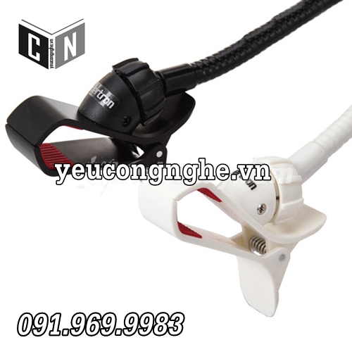 Giá đỡ điện thoại kẹp trên bàn, thành giường (thân sắt 70cm, chân phủ sơn)