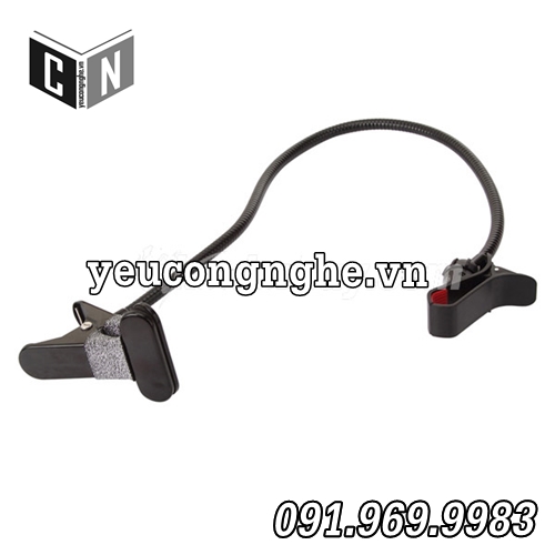 Giá đỡ điện thoại kẹp trên bàn, thành giường (thân sắt 70cm, chân phủ sơn)