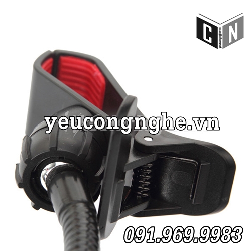 Giá đỡ điện thoại kẹp trên bàn, thành giường (thân sắt 70cm, chân phủ sơn)