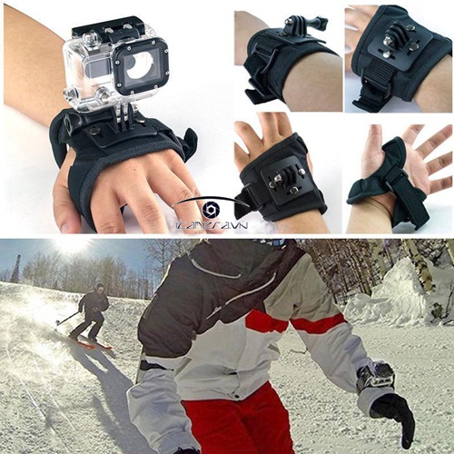 Phụ kiện hỗ trợ gài GoPro Hero đeo tay Glove-style Wrist Band Mount Strap