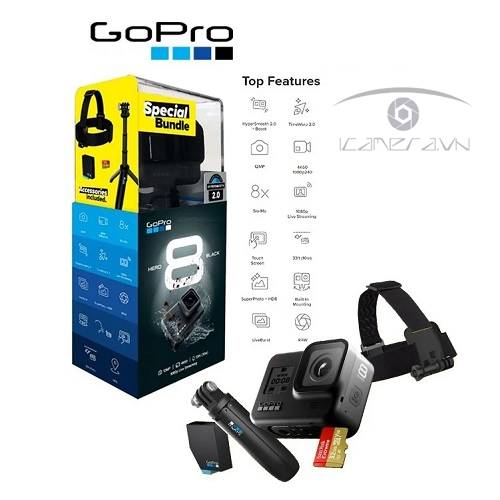 Gopro Hero 8 Black Bundle Holiday Camera hành trình chính hãng