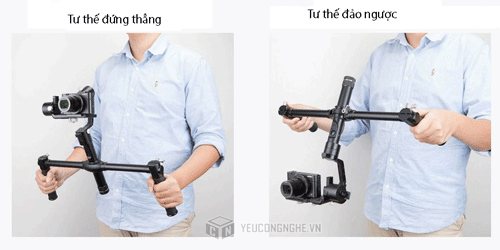 Tay cầm 2 báng linh hoạt cho gimbal Zhiyun Crane Dual handheld grip