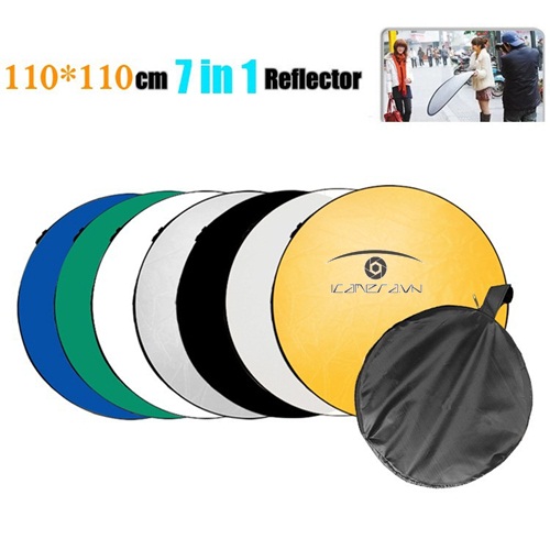 Hắt sáng 7 trong 1 đường kính 110cm reflector giá rẻ set up quay chụp