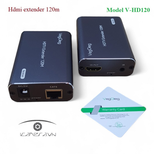  Bộ Kéo Dài HDMI qua Cáp Mạng LAN 120m VegGieg V-HD120