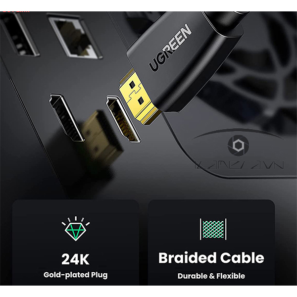  Cáp HDMI 2.0 Ugreen hỗ trợ 3D , 4K - 40412/40414/40415/40416