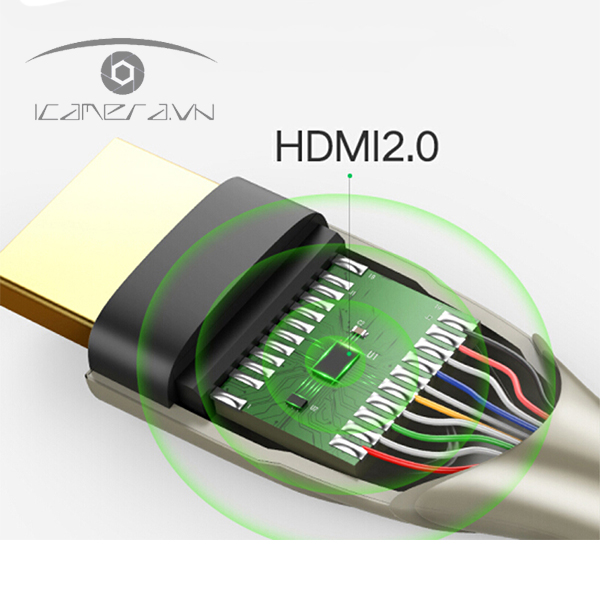 Cáp HDMI 2.0 4K Carbon Ugreen Mạ Vàng(60Hz) 50106/50107/50110