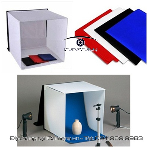 Hộp chụp sản phẩm 40x40x40 cm gấp gọn, xách tay tiện dụng
