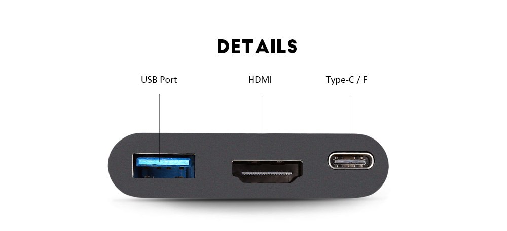 Bộ chuyển đổi USB Type-C ra HDMI/USB 3.0/Multiport charger chính hãng SSK SHU-C020