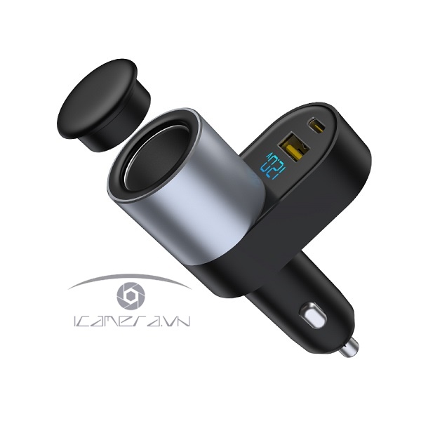 PISEN Quick Car 2-in-1 (Cigar, USB & Type-C) 27W