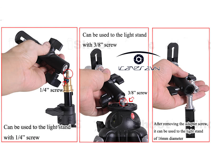 Khớp nối đèn flash softbox chữ L phụ kiện thiết bị quay chụp