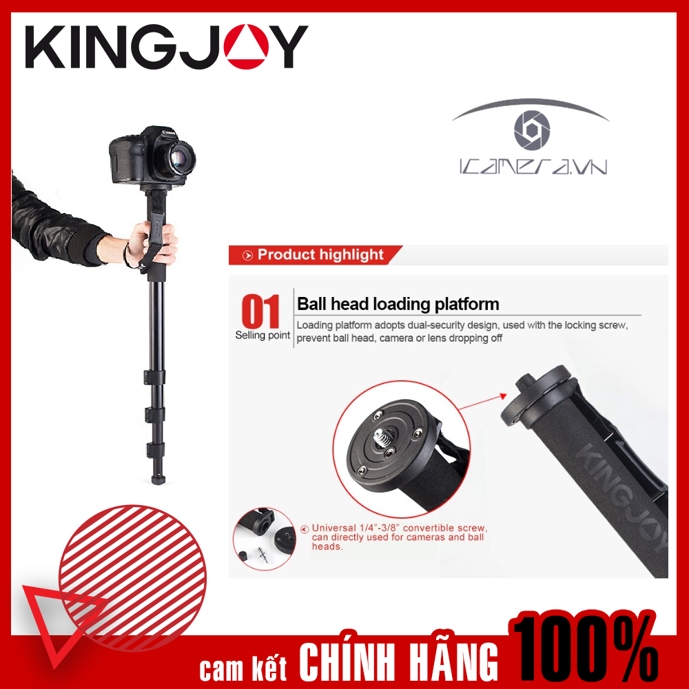 Chân máy monopod Kingjoy MP1008F +VT1510