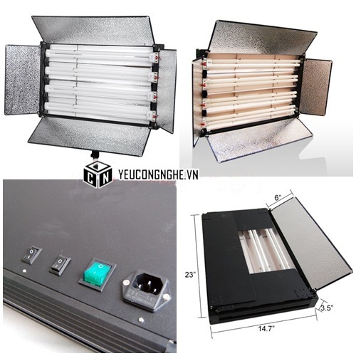 Đèn kinoflo trắng 4 bóng giá rẻ cho studio chuyên nghiệp