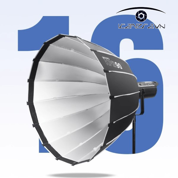 Softbox Parabolic thao tác nhanh Triopo KP2-90 kèm lưới tổ ong