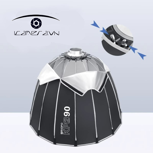 Softbox Parabolic thao tác nhanh Triopo KP2-90 kèm lưới tổ ong