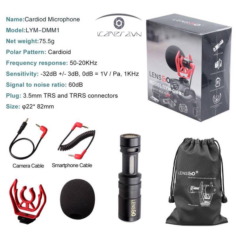 Mic shotgun thu âm định hướng LENSGO LYM-DMM1 