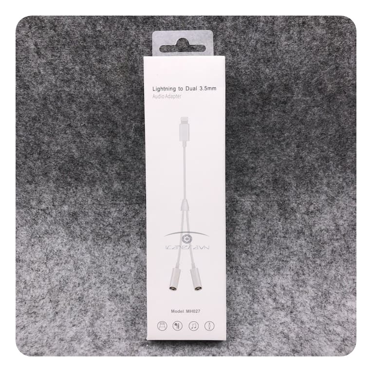 Cáp chuyển Lightning của iphone ipad ra 2 cổng 3.5mm audio adapter MH027