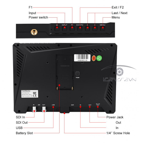 Màn hình monitor Lilliput A8S 8.9 inch cổng SDI/HDMI