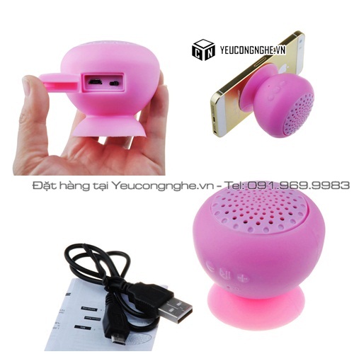 Loa bluetooth mini cho điện thoại, iPhone kiêm giá đỡ 2 trong 1
