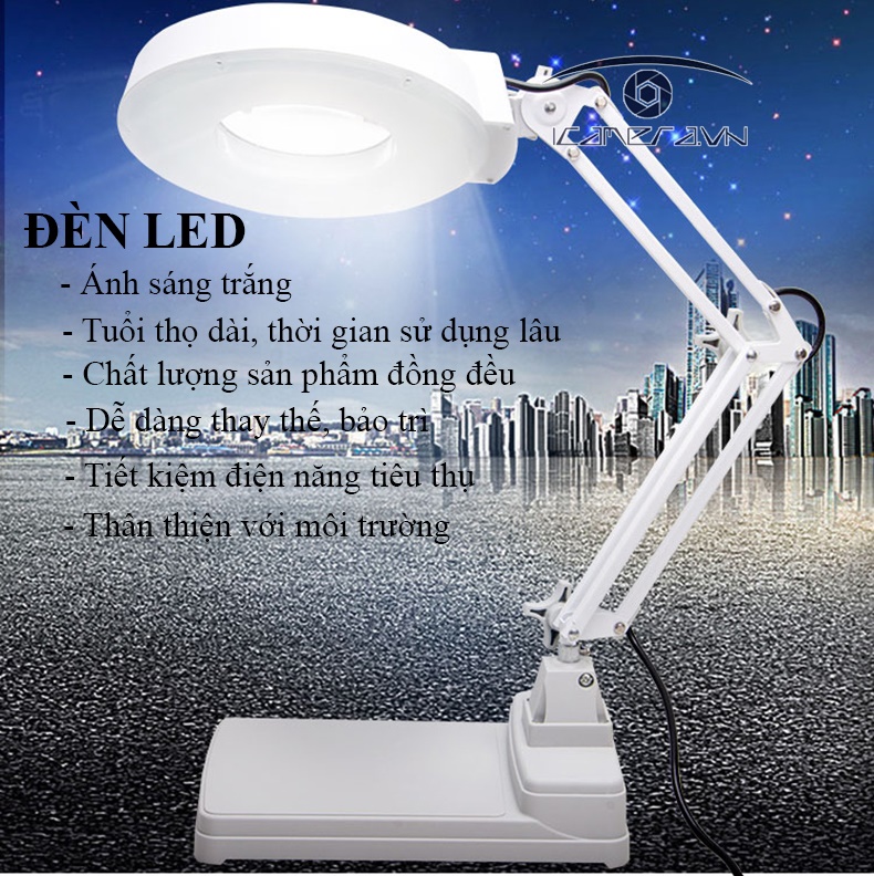 Kính lúp để bàn LT-86C 20X đèn LED