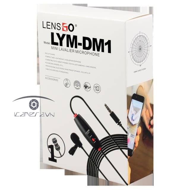 Mic thu âm cài áo LENSGO LYM-DM1 dạng dây dài 6m