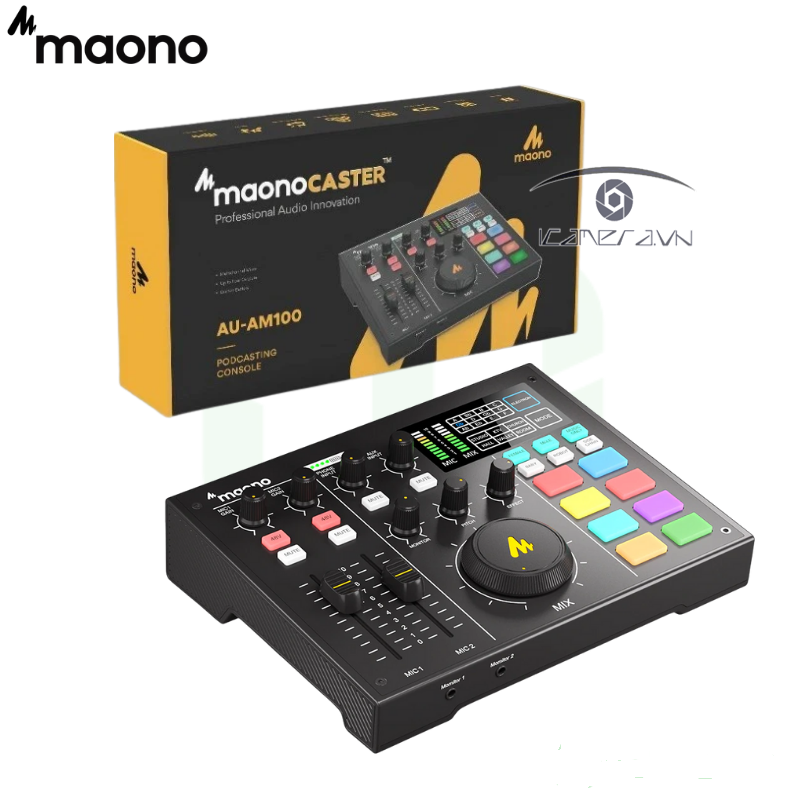 Bộ trộn âm thanh soundcard mixer Maono AM100