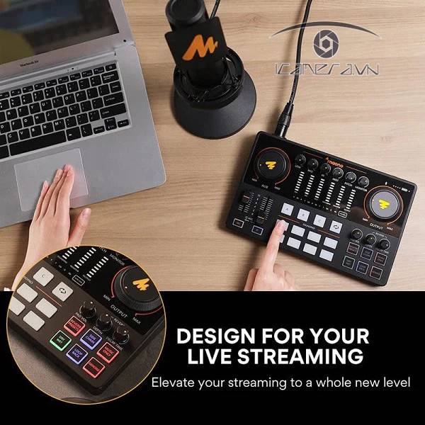 Bộ trộn âm thanh soundcard mixer Maono AME2A