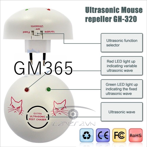 Máy đuổi chuột sóng siêu âm cho gia đình Avision AM-365