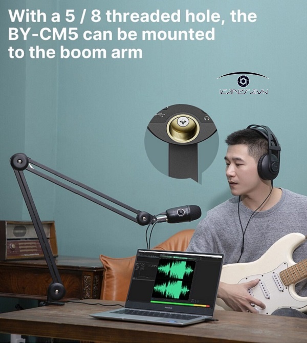 BOYA BY-CM5 - Mic thu âm dành cho Điện thoại Android (Type-C) và Laptop (USB)