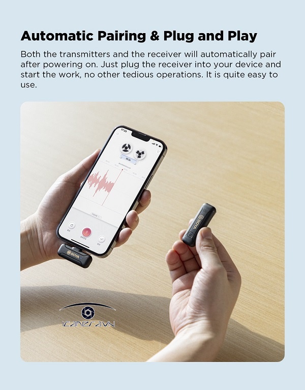 BOYA BY-WM3T-D1/ BY-WM3T-D2 dành cho iPhone 