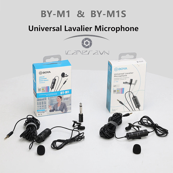 BOYA BY-M1S - Mic thu âm cài áo có dây cổng 3.5mm TRRS 