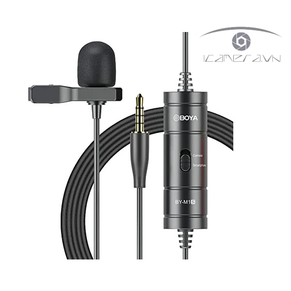 BOYA BY-M1S - Mic thu âm cài áo có dây cổng 3.5mm TRRS 