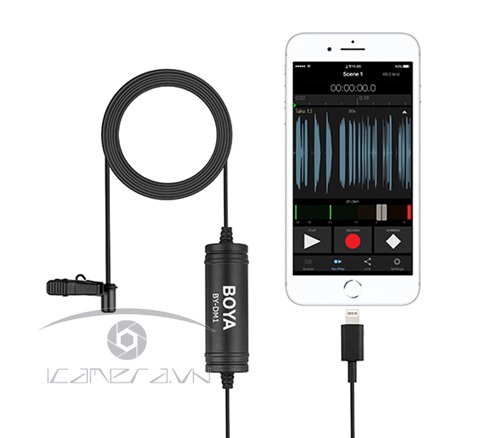 Mic thu âm cổng Lightning cho iPhone iPad dùng iOs Boya BY-DM1