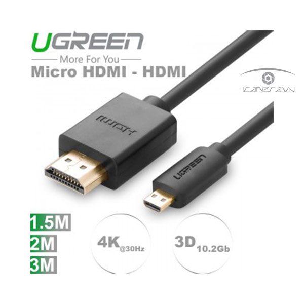 Cáp chuyển Micro HDMI to HDMI dài 3M Ugreen 30104