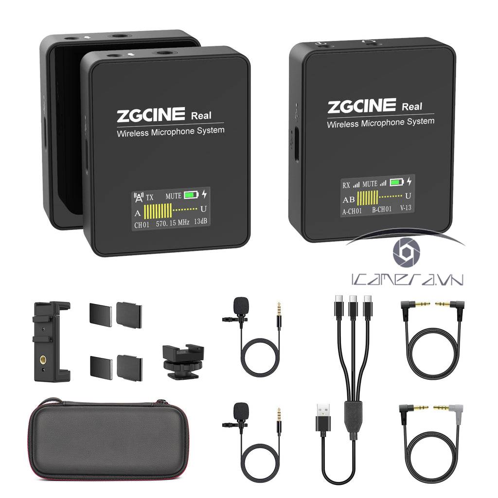 Mic thu âm ZGCINE Real Pro UHF Wireless