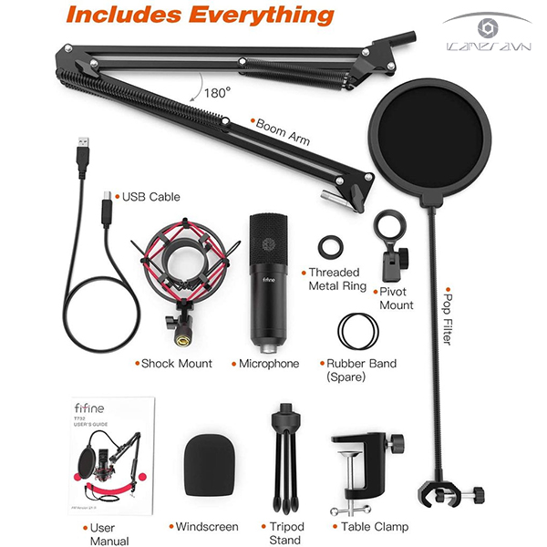 FIFINE T732 USB MICROPHONE CHO MÁY TÍNH 