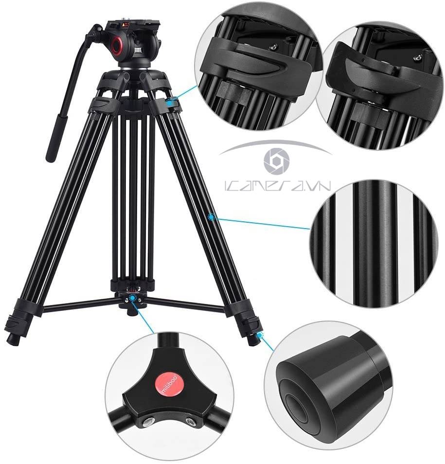 Chân máy ảnh máy quay Tripod Miliboo M601A