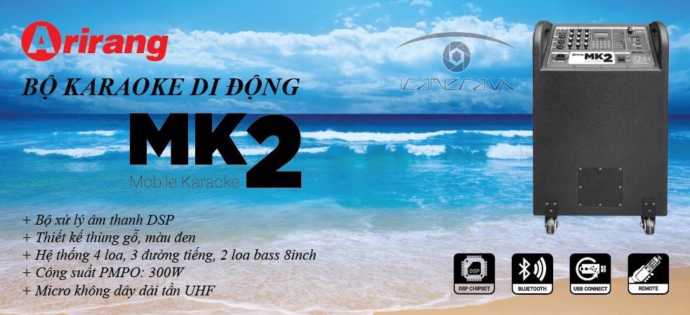 Loa và mic Karaoke di động Arirang MK2 chính hãng
