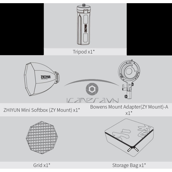 Đèn led Zhiyun Molus G60 - Hàng chính hãng