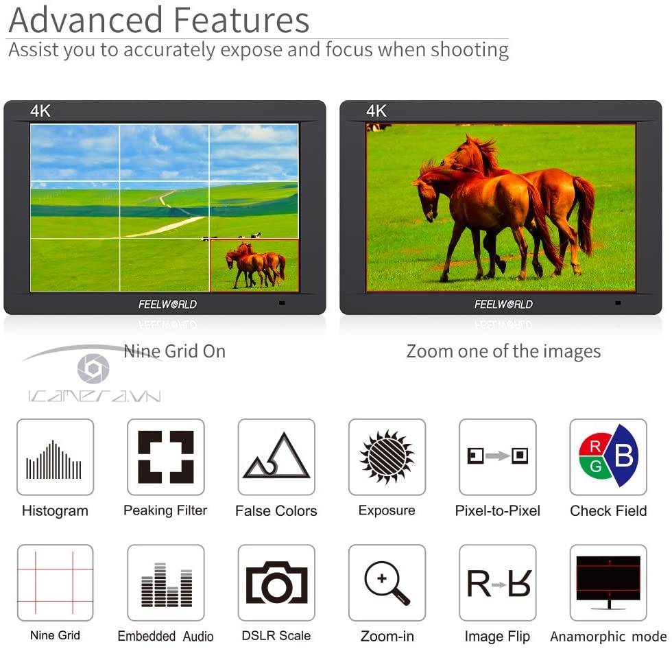 Màn hình monitor Feelworld FW703 7 inch 3G-SDI 4K HDMI