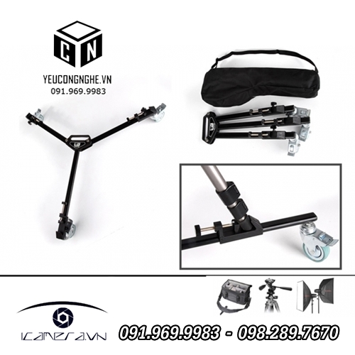 Dolly floor tripod bánh xe lăn hỗ trợ trượt sàn khi quay phim, video clip