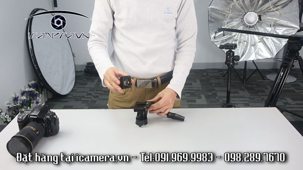 Panhead tay cầm đầu củ gắn tripod cho máy ảnh DSLR, máy quay loại thép PT-108